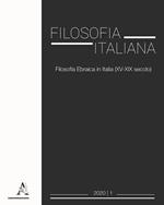 Filosofia italiana (2020). Vol. 1