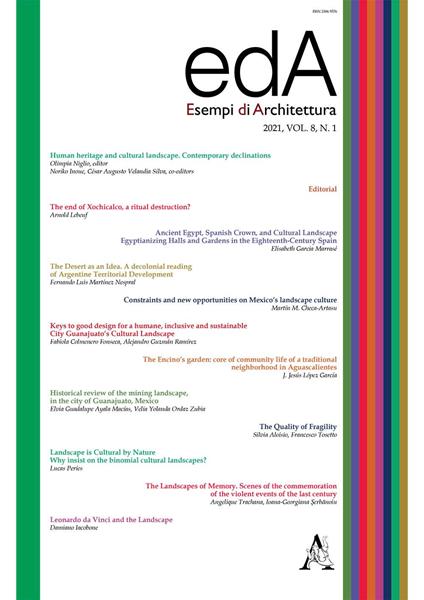 EDA. Esempi di architettura 2021. International journal of architecture and engineering. Vol. 8/1 - copertina
