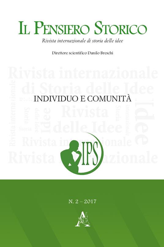 Il pensiero storico (2017). Vol. 2: Individuo e comunità - copertina