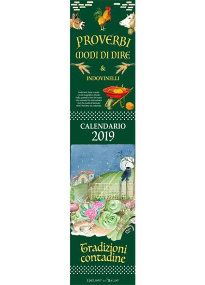 Proverbi e modi di dire. Calendario lungo 2019 - copertina