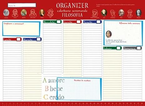 Organizer calendario settimanale grande Filosofia - 2