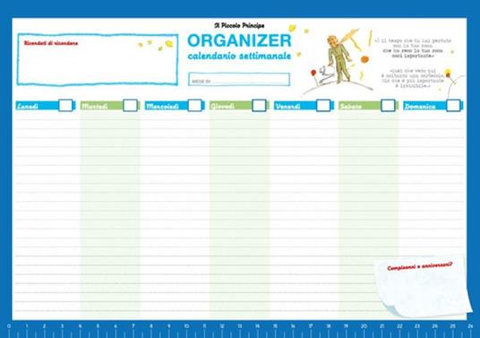 Organizer calendario settimanale grande Il piccolo Principe - 3