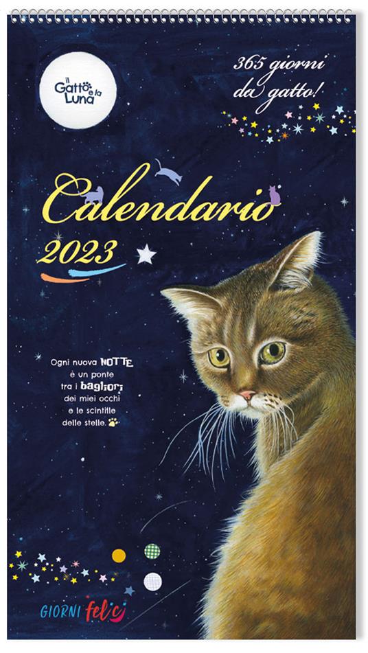 Il gatto e la luna. Calendario 2023 - copertina