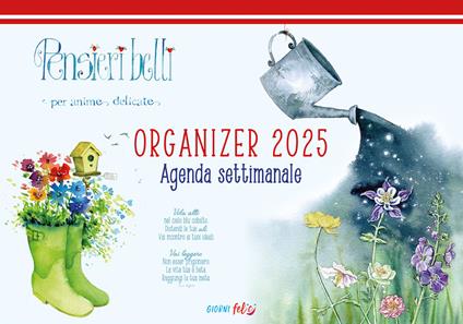 Agenda settimanale Pensieri belli per anime delicate. Organizer 2025 - copertina