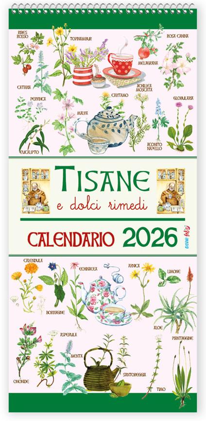 Tisane e dolci rimedi. Calendario 2026 - copertina