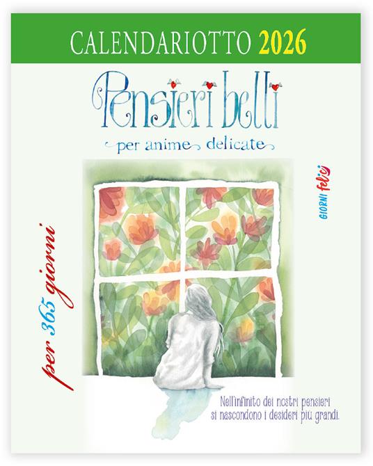 Pensieri belli per anime delicate. Calendariotto 2026 - Lucia Mascagni - copertina