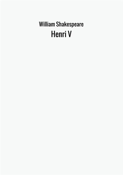 Henri V - William Shakespeare - copertina
