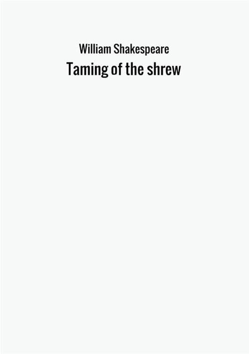 The taming of the shrew - William Shakespeare - copertina