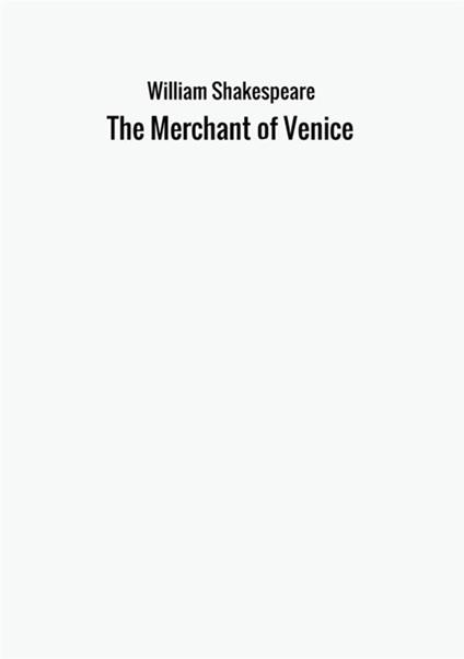 The merchant of Venice - William Shakespeare - copertina