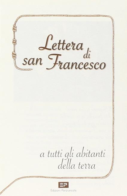 Lettera di san Francesco a tutti gli abitanti della terra - Francesco d'Assisi (san) - copertina