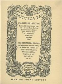 Trattato dell'arte della guerra - Onosandro Platonico - copertina