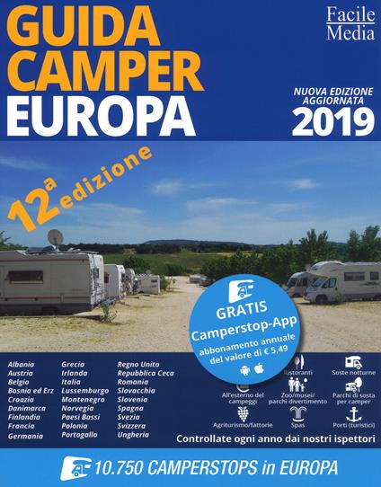 Guida camper Europa 2019. Nuova ediz. Con app - copertina