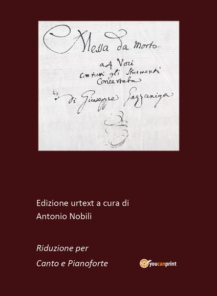 Messa da morto. Riduzione per pianoforte e canto - Antonio Nobili - copertina