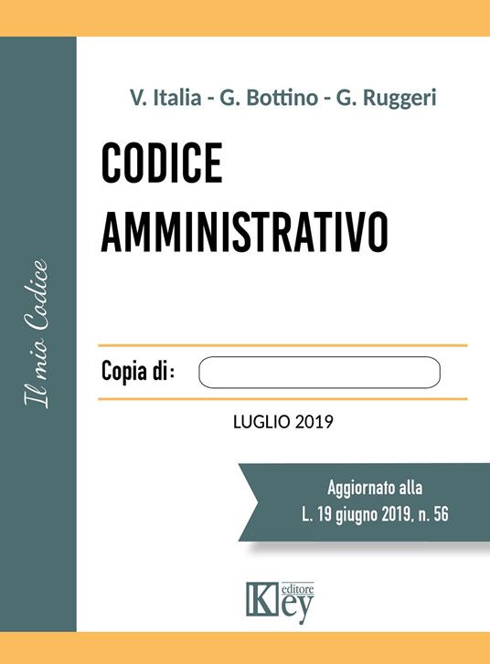 Codice amministrativo - Vittorio Italia,Gabriele Bottino - copertina