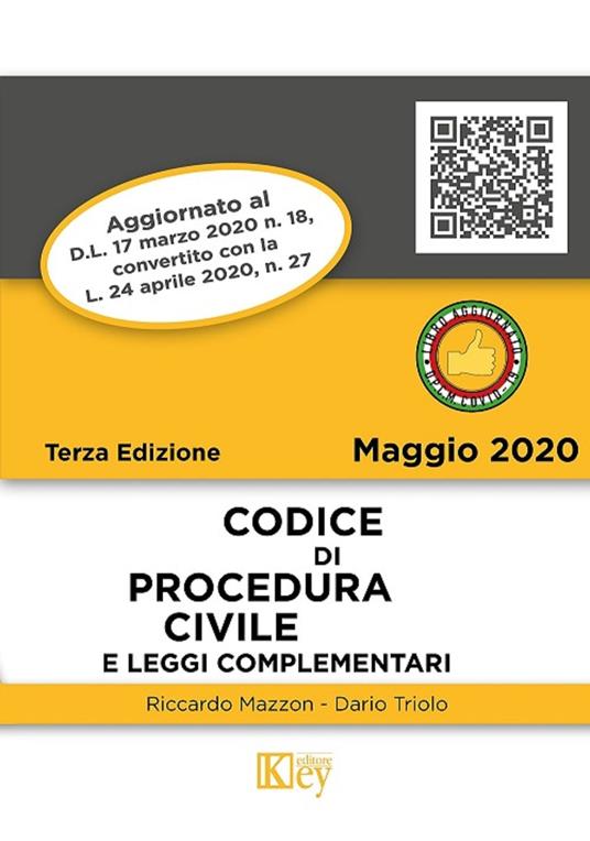 Codice di procedura civile e leggi complementari - Riccardo Mazzon,Dario Primo Triolo - copertina