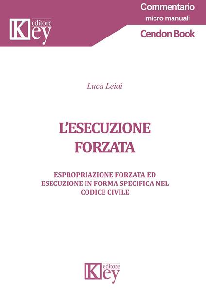 L' esecuzione forzata. Espropriazione forzata ed esecuzione in forma specifica nel codice civile - Luca Leidi - copertina