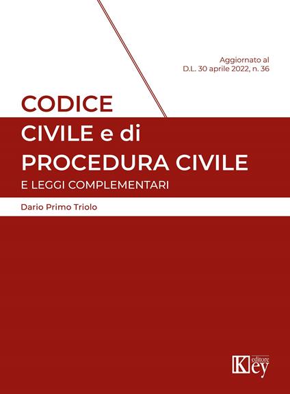 Codice civile e di procedura civile e leggi complementari - Dario Primo Triolo - copertina