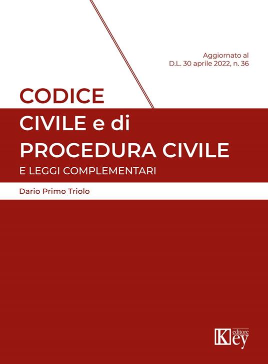 Codice civile e di procedura civile e leggi complementari - Dario Primo Triolo - copertina