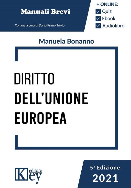 Diritto dell'Unione Europea - Manuela Bonanno - copertina