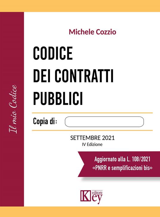 Codice dei contratti pubblici - Michele Cozzio - copertina