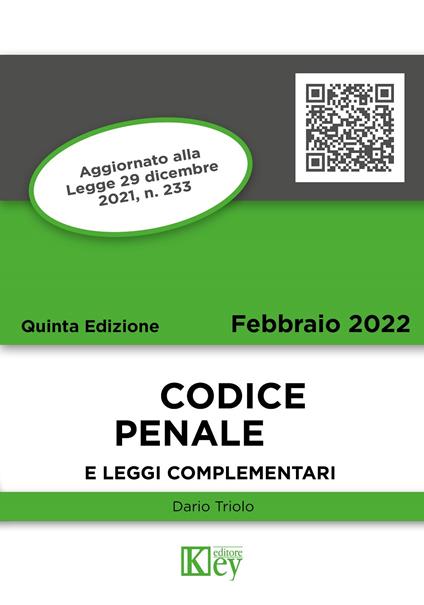 Codice penale e leggi complementari - Dario Primo Triolo - copertina