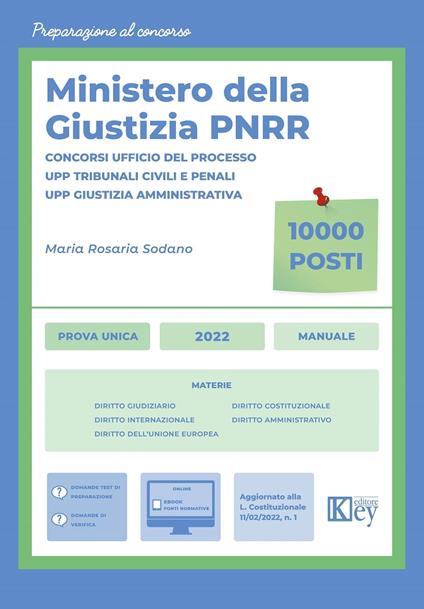 Concorsi ministeriali della giustizia piano PNRR - Maria Rosaria Sodano - ebook