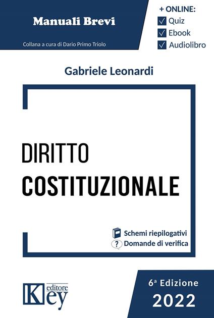 Diritto costituzionale - Gabriele Leonardi - copertina