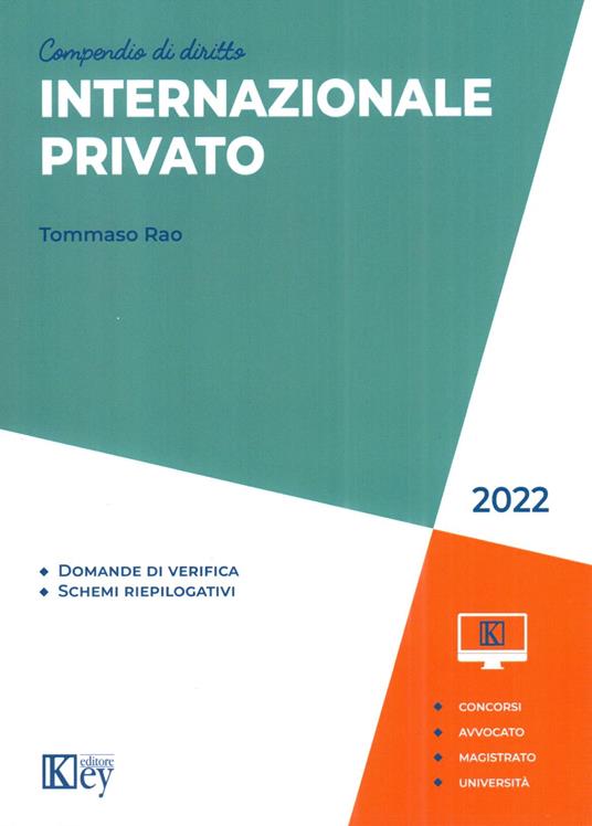 Compendio di diritto internazionale privato 2022 - Tommaso Rao - copertina