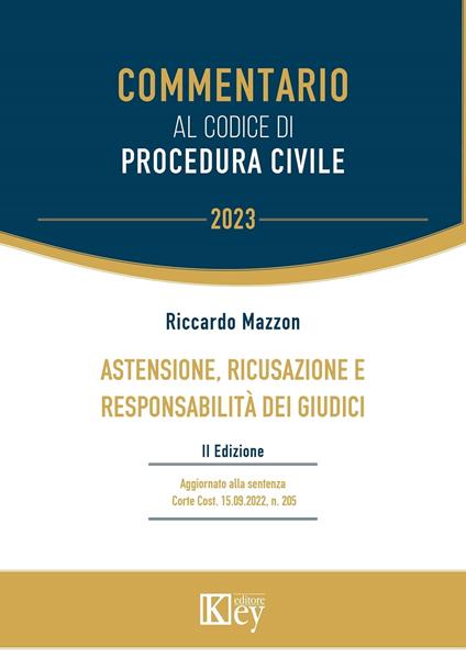 Astensione, ricusazione e responsabilità dei giudici - Riccardo Mazzon - ebook