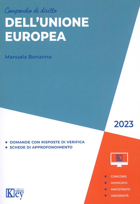 Compendio di diritto dell'Unione Europea - Manuela Bonanno - copertina