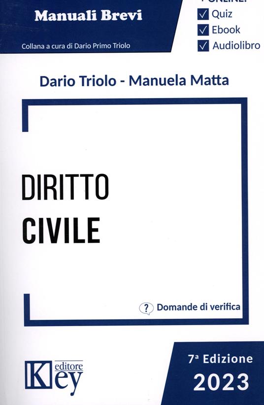 Diritto civile - Dario Primo Triolo,Manuela Maria Lina Matta - copertina