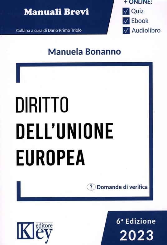 Diritto dell'Unione Europea - Manuela Bonanno - copertina