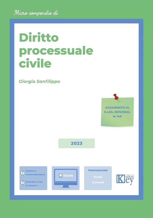 Diritto processuale civile 2023 - Giorgio Ariele Sanfilippo - ebook