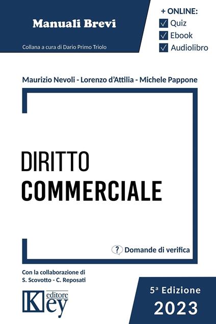 Diritto commerciale 2023 - Michele Pappone,Lorenzo Saverio d’Attilia,Maurizio Tullio Nevoli - ebook