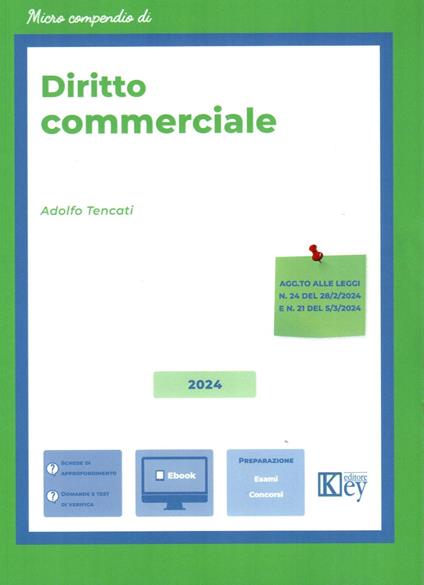 Diritto commerciale 2024 - Adolfo Tencati - copertina