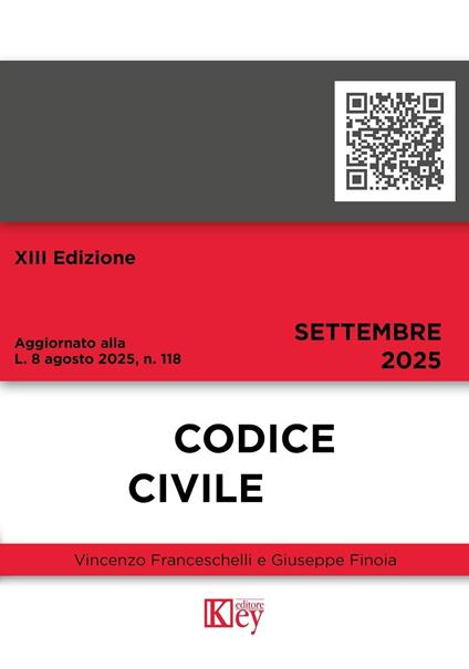 Codice civile 2025 - Giuseppe Finoia,Vincenzo Franceschelli - ebook