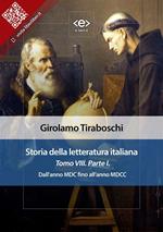 Storia della letteratura italiana. Vol. 8/1: Storia della letteratura italiana