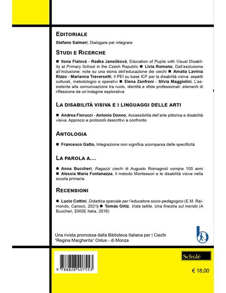 Tiflologia per l'integrazione (2025). Vol. 1 - 2