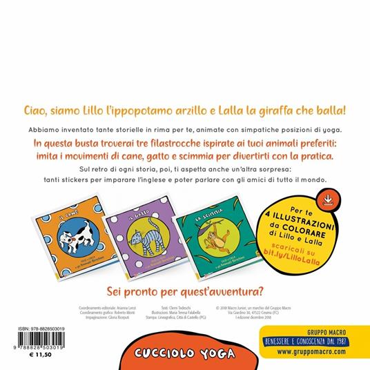 Lillo e Lalla e gli animali birichini. Cucciolo yoga. Con adesivi - Clemi Tedeschi,Maria Teresa Falabella - 3