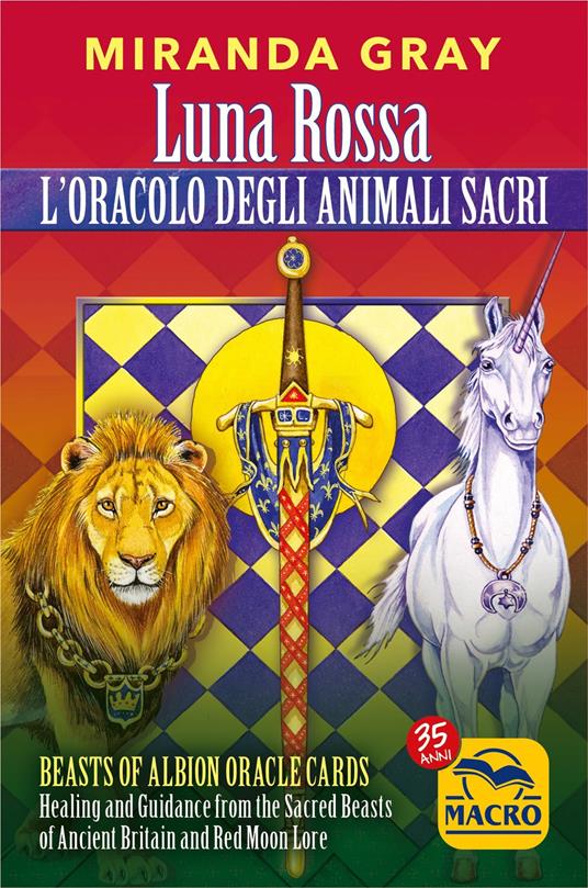 Luna Rossa. L'oracolo degli animali sacri. Beasts of albion oracle cards - Miranda Gray - copertina