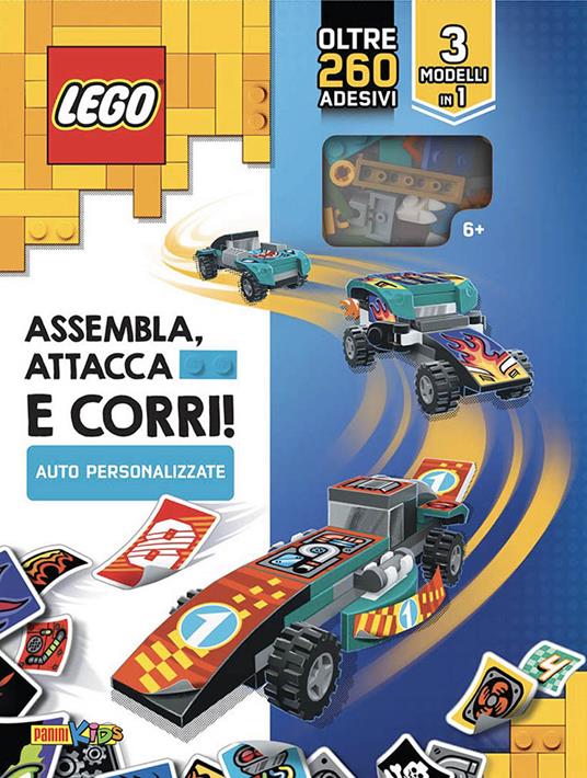 Assembla, attacca e corri! Auto personalizzate. Lego. Con adesivi. Ediz. a colori. Con gadget - copertina