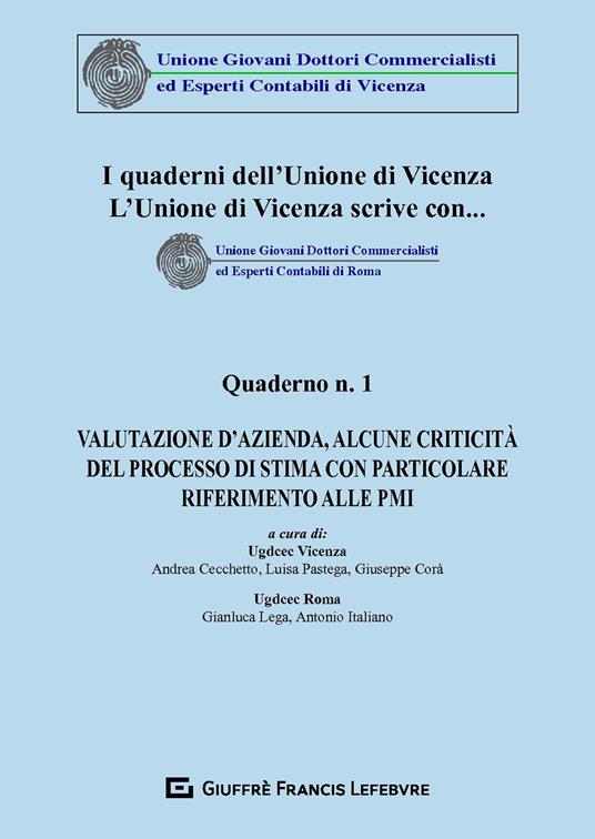 Valutazione d'azienda, alcune criticità del processo di stima con particolare riferimento alle PMI - copertina