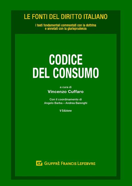 Codice del consumo - copertina