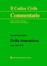 Della transazione. Artt.1965-1976