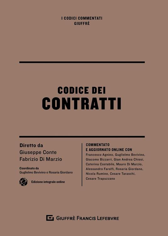 Codice dei contratti - copertina