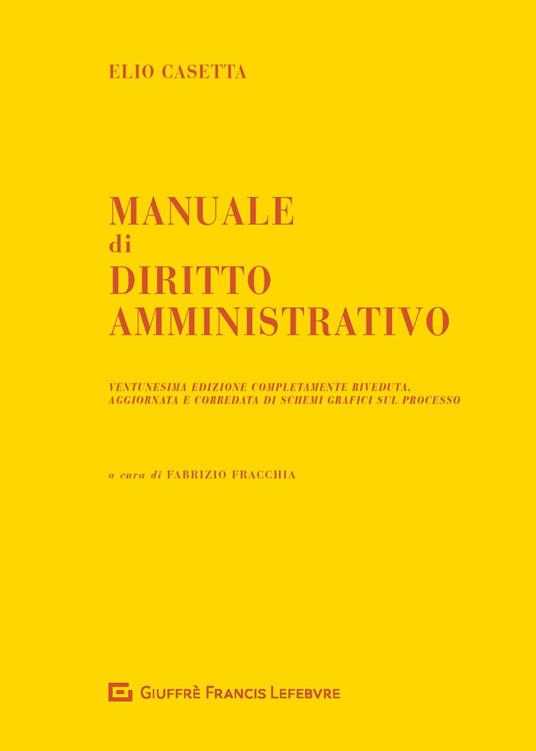 Manuale di diritto amministrativo - Elio Casetta - copertina