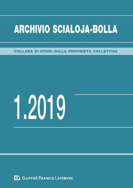 Archivio Scialoja-Bolla (2019). Vol. 1 - copertina