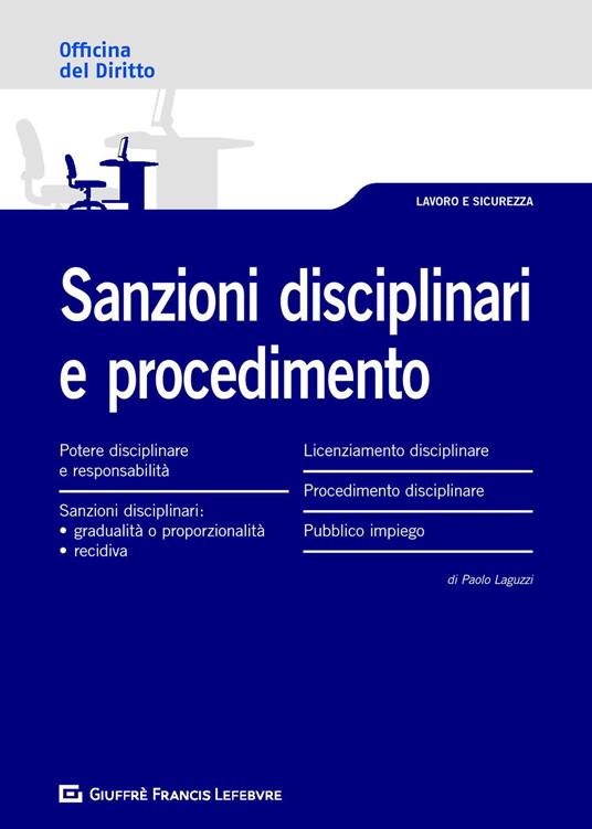 Sanzioni disciplinari e procedimento - Paolo Laguzzi - copertina