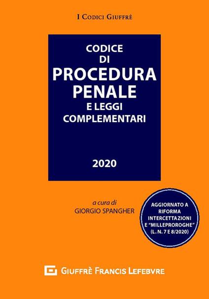 Codice di procedura penale e leggi complementari - copertina