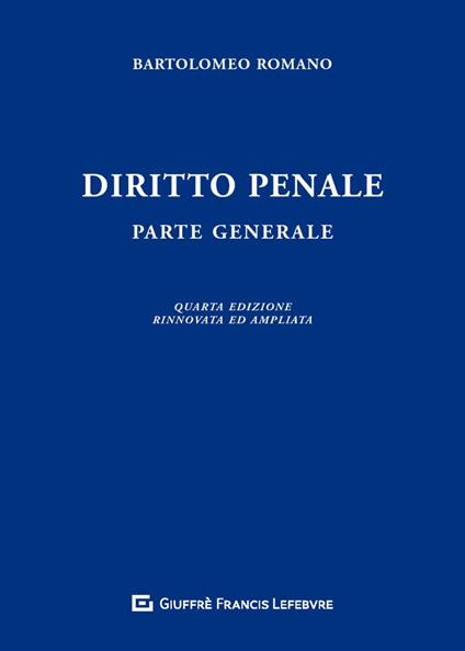 Diritto penale. Parte generale - Bartolomeo Romano - copertina